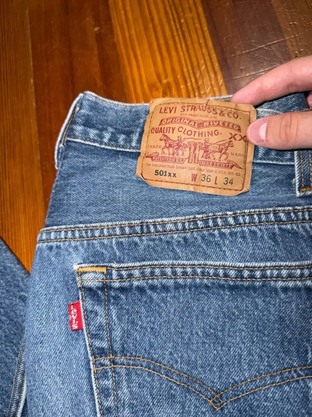 Vintage Levi's 501 Original Fit Button Fly Jeans Men's 36x34 Made in USA